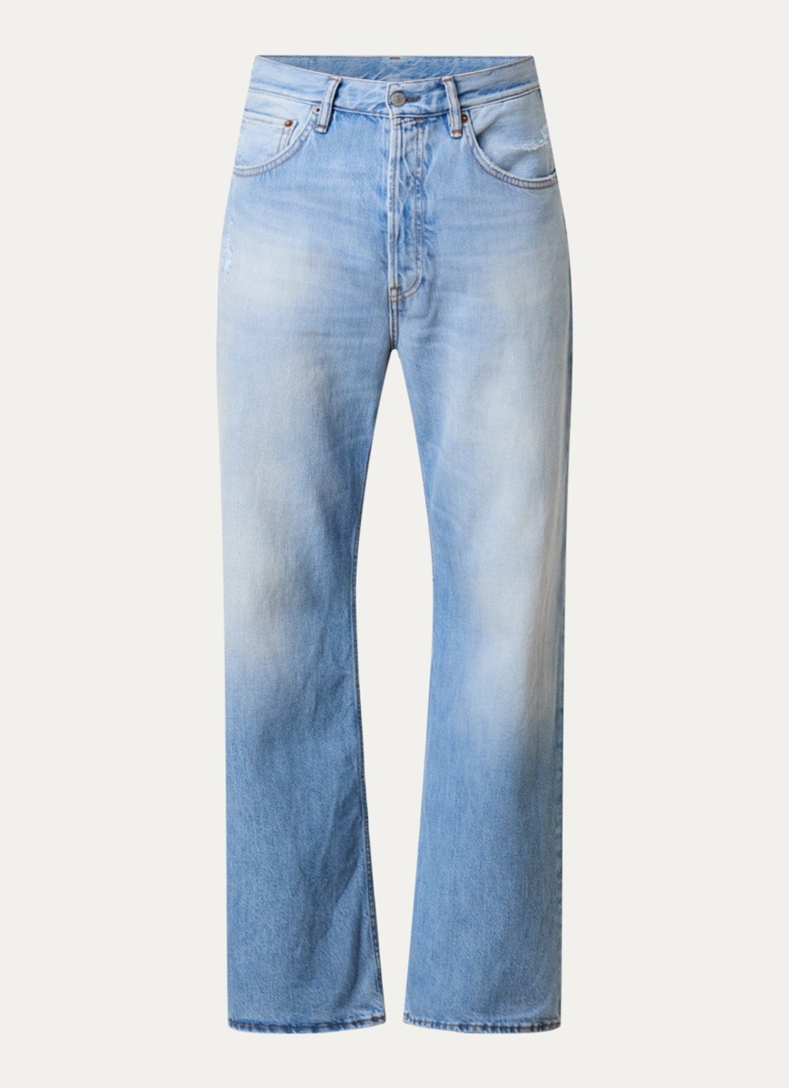 Acne Studios Loose fit jeans met lichte wassing - voorkant 2 indigo
