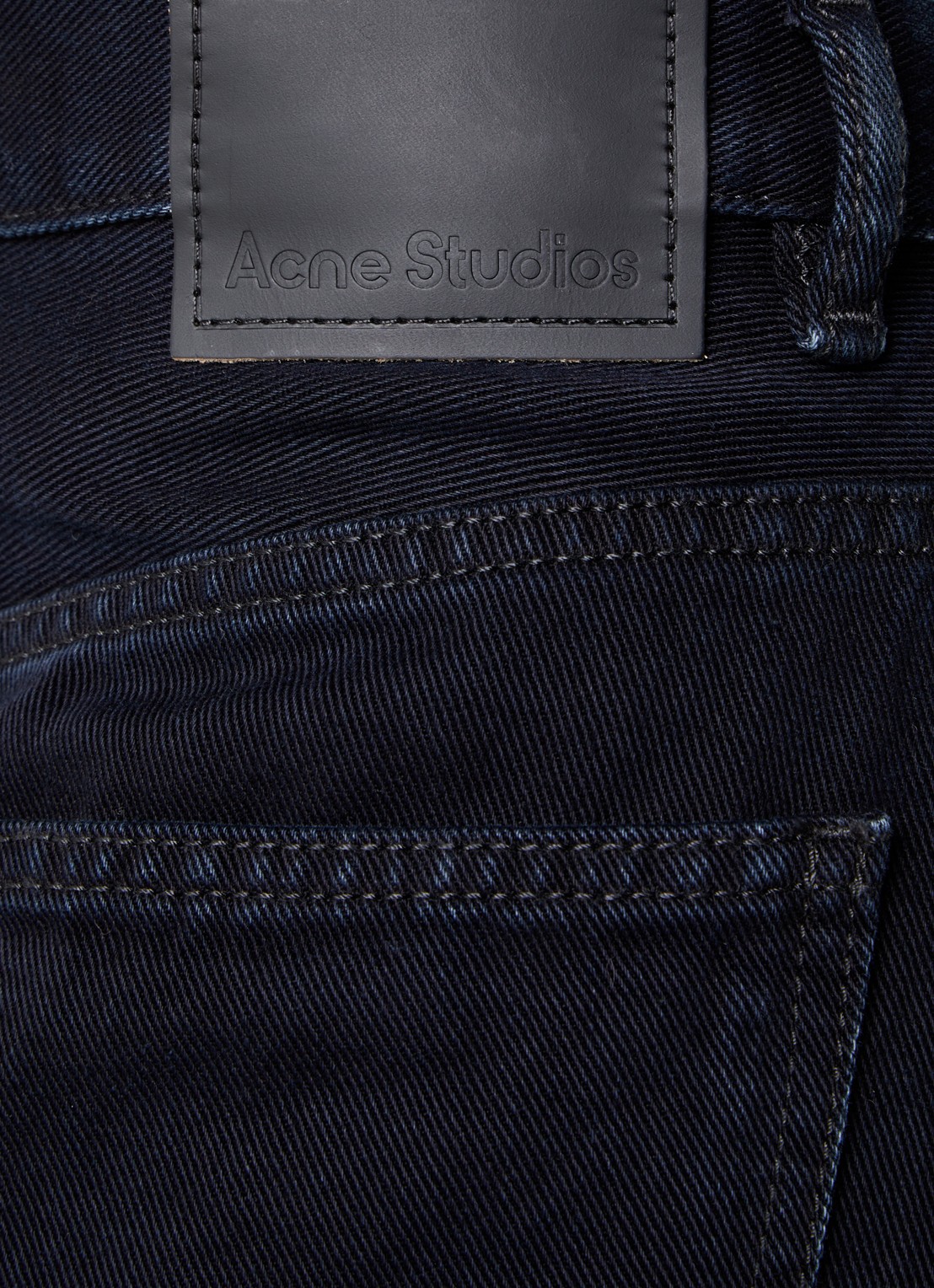 Acne Studios Maxi spijkerrok met steekzakken en split - detail 5 donkerblauw