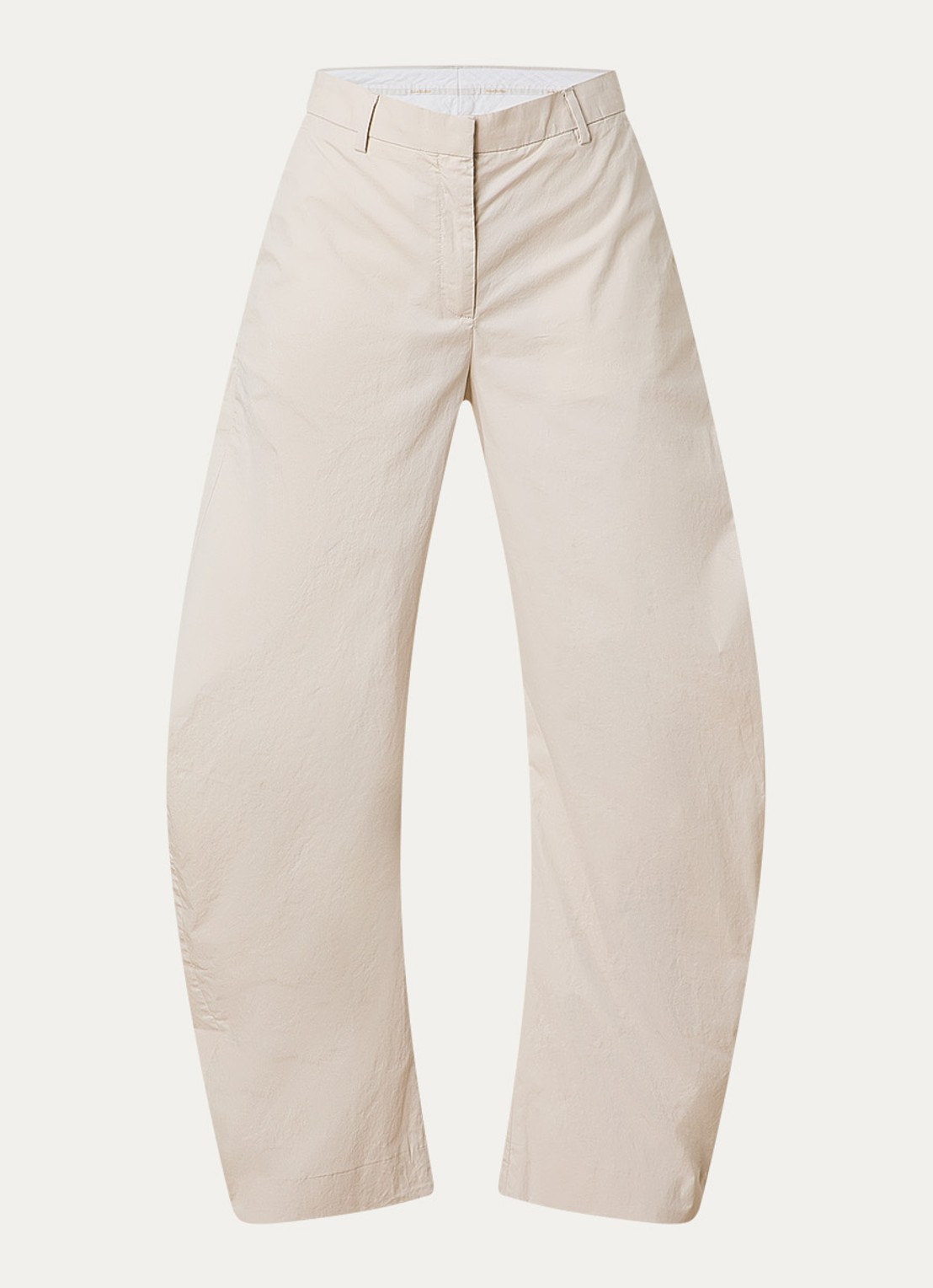 Acne Studios Mid waist wide fit chino met steekzakken - voorkant 4 creme