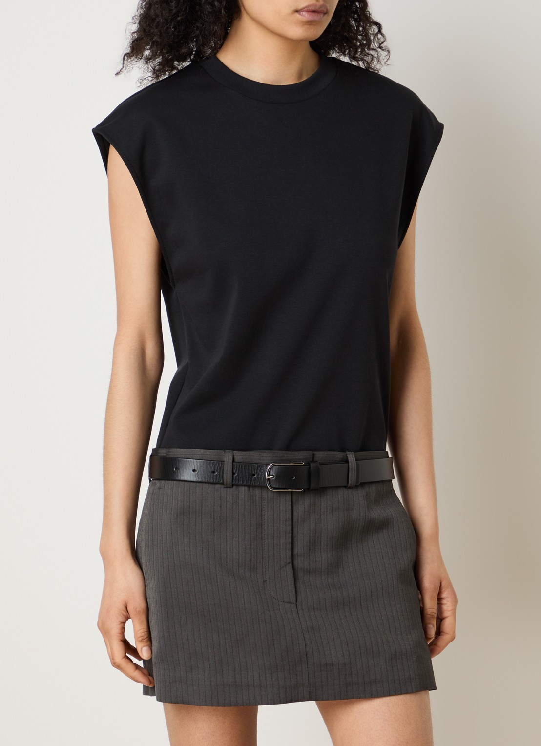 Acne Studios Mini jurk met ronde hals - detail 4 zwart