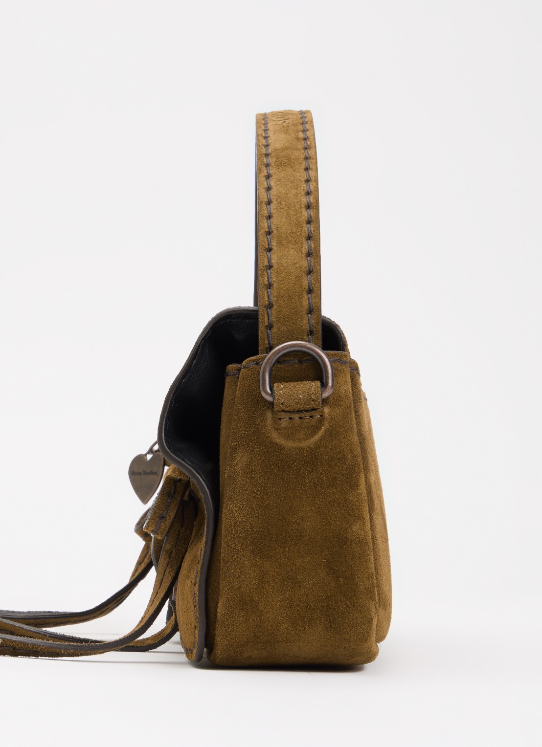 Acne Studios Multipocket Micro handtas van kalfssuède met afneembare schouderriem - detail 5 bruin