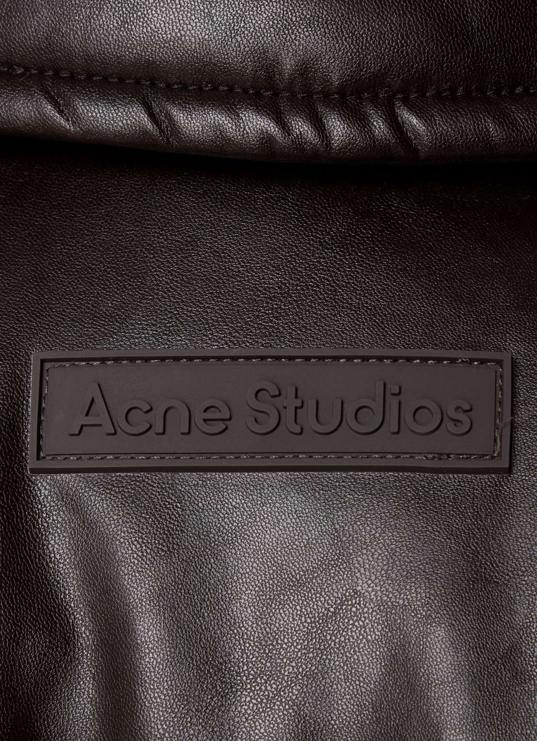 Acne Studios Onnea cropped bomberjack  - detail 6 donkerbruin