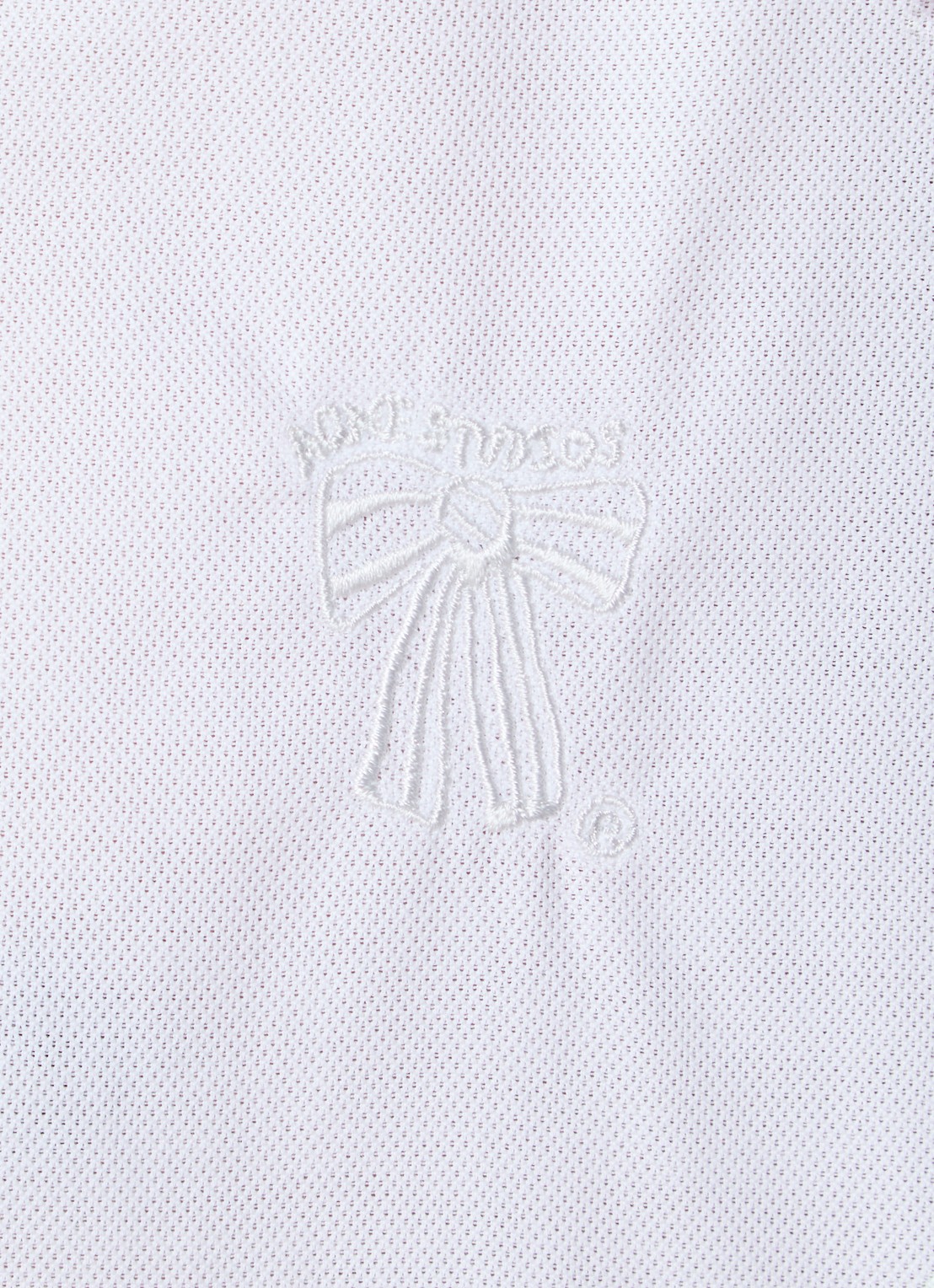 Acne Studios Oversized fit overhemd met borduring - detail 7 wit
