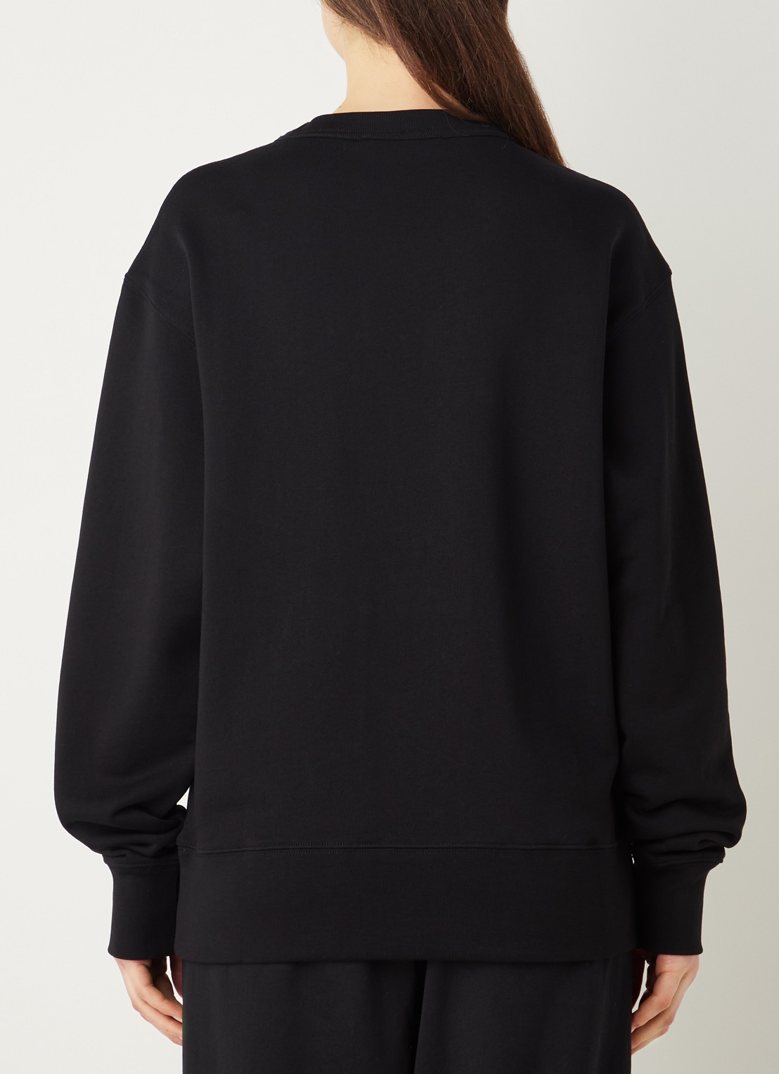 Acne Studios Oversized sweater met patch - achterkant zwart