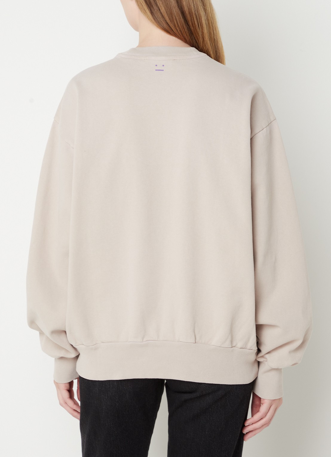 Acne Studios Oversized sweater van  katoen  - achterkant donkerbeige