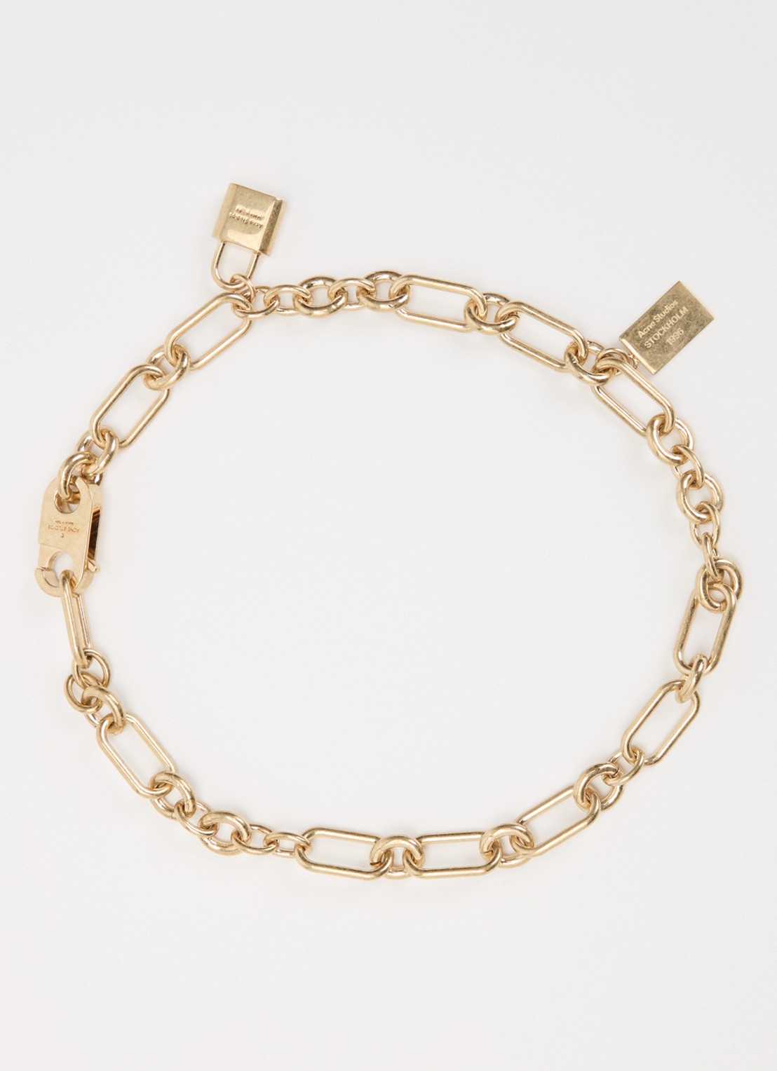 Acne Studios Padlock Chain ketting met hanger - detail 2 goud