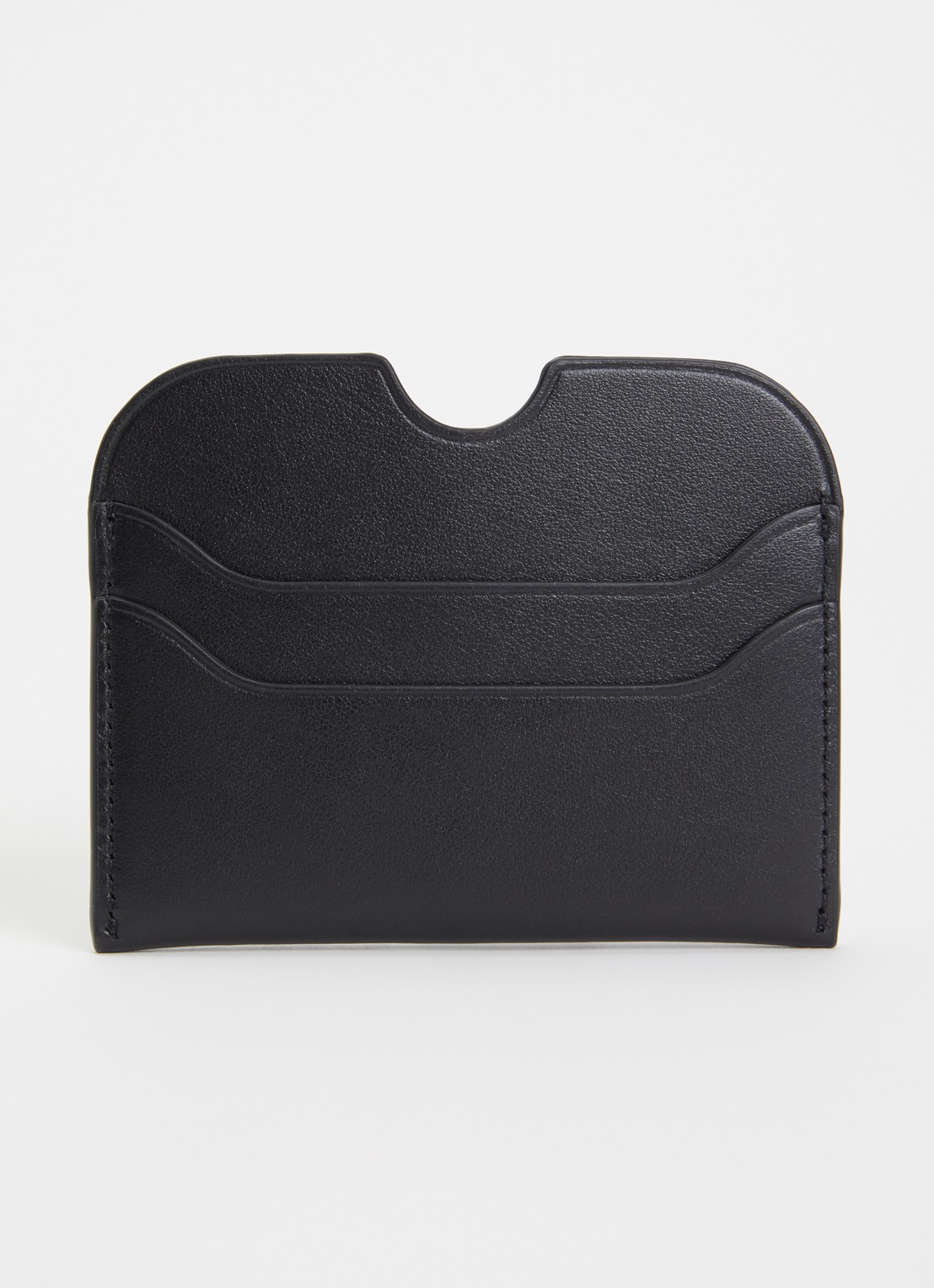 Acne Studios Pasjeshouder van kalfsleer met logo - achterkant 3 zwart