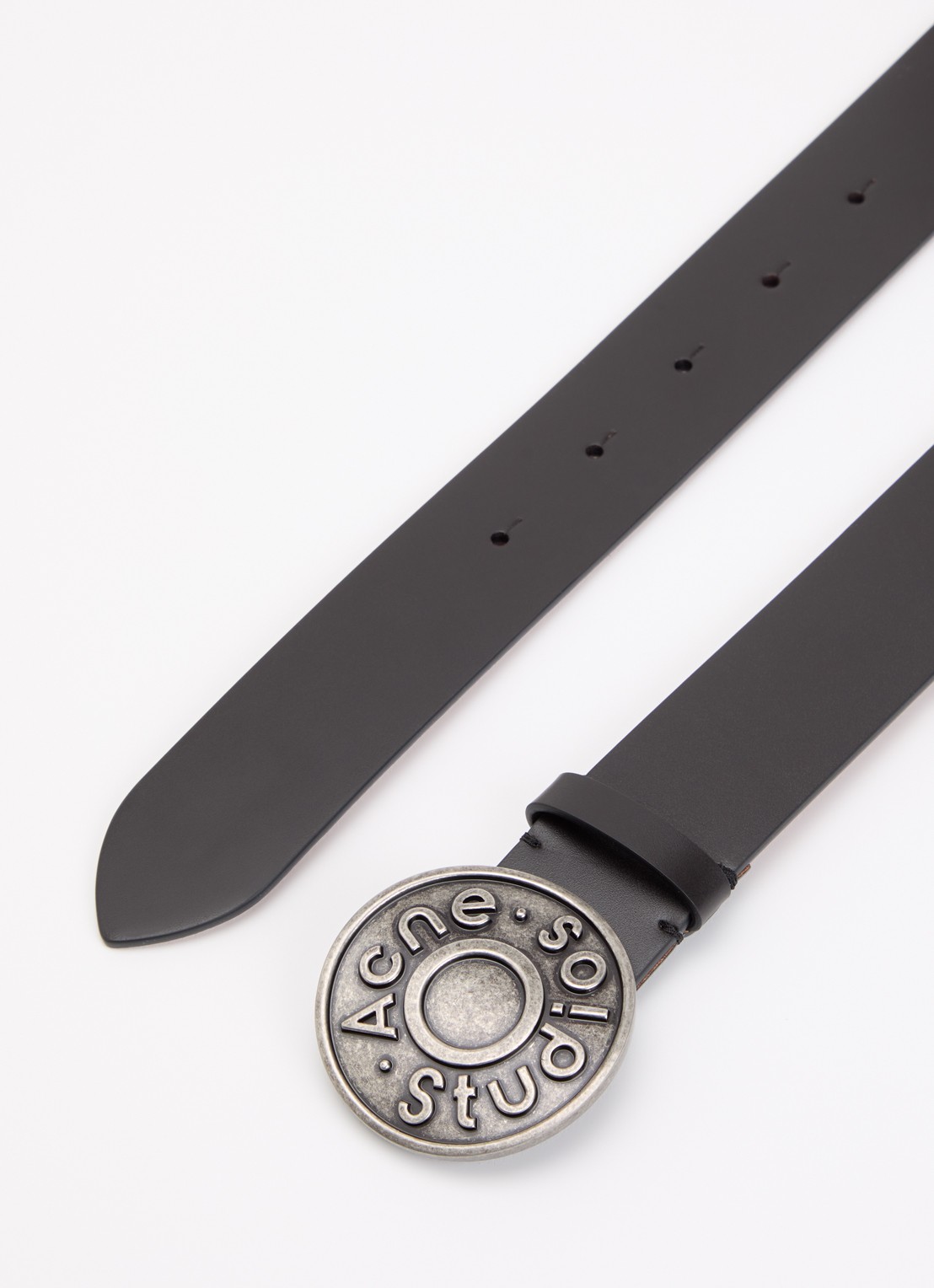 Acne Studios Riem van leer - detail 2 zwart