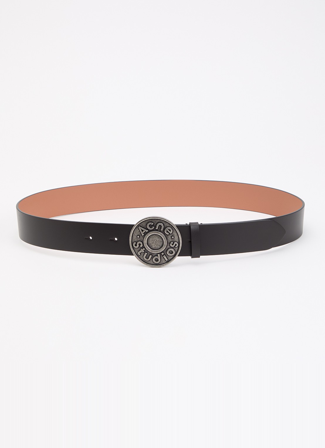 Acne Studios Riem van leer - voorkant zwart