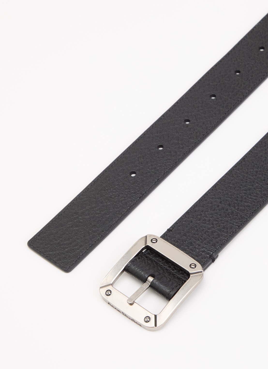 Acne Studios Runway reversible riem van leer  - detail 2 zwart