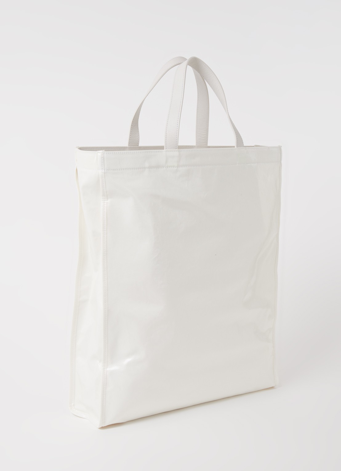 Acne Studios Shopper met leren details en metallic finish - achterkant 2 wit