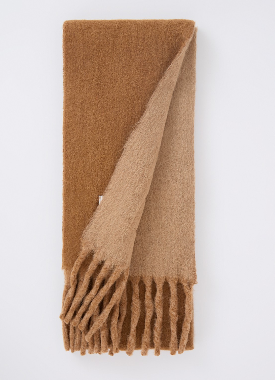 Acne Studios Sjaal in alpaca wolblend 250 x 25 cm - voorkant camel
