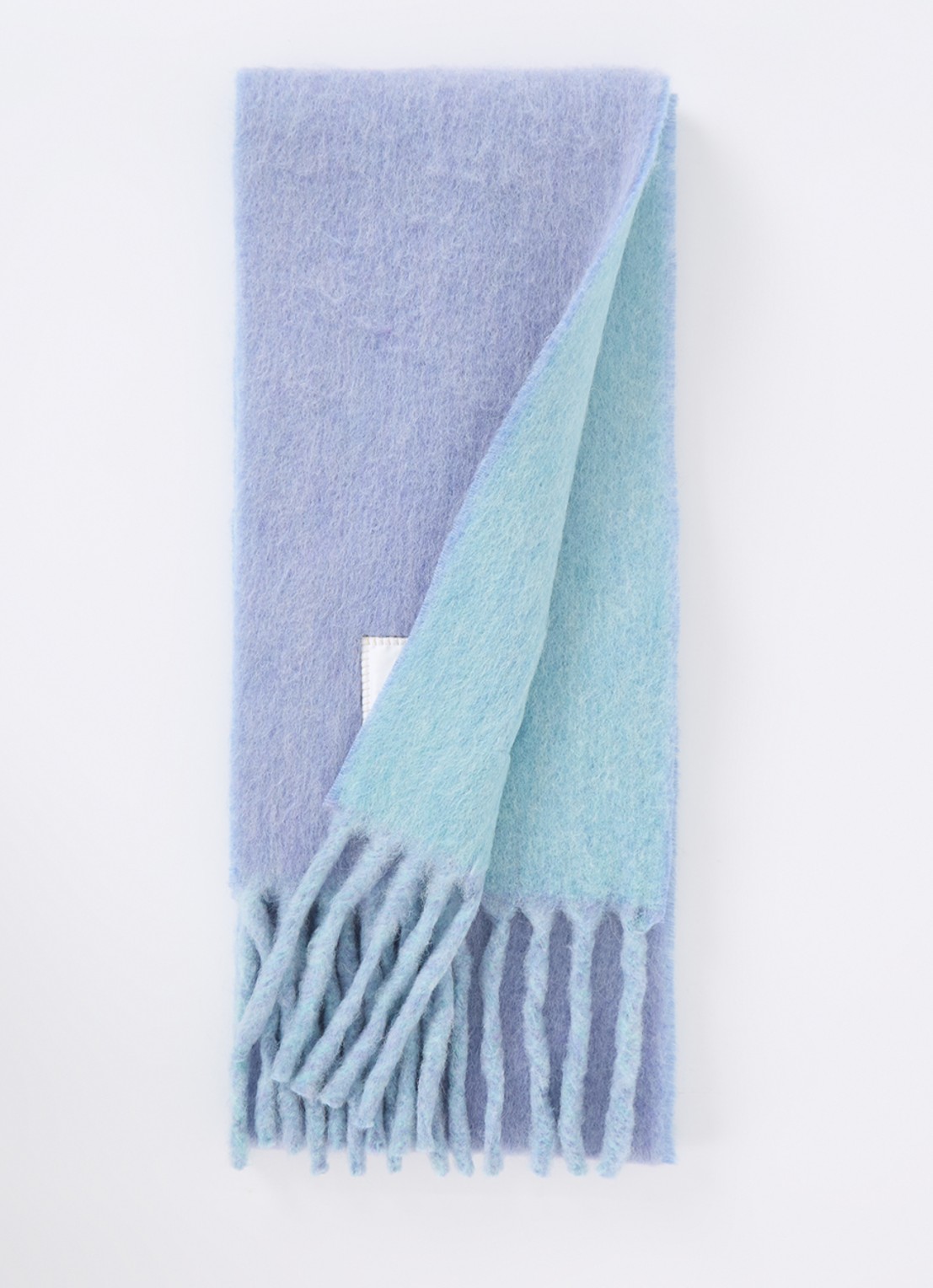 Acne Studios Sjaal in alpaca wolblend 250 x 25 cm - voorkant 2 blauwgrijs