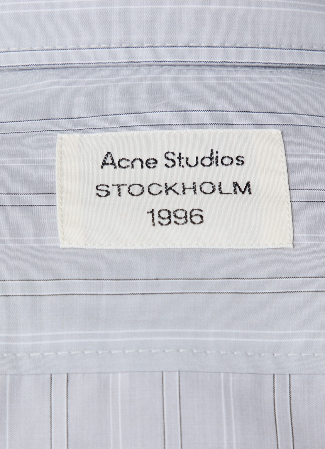 Acne Studios Sofia comfort fit overhemd van lyocell met streepprint - detail 5 grijs