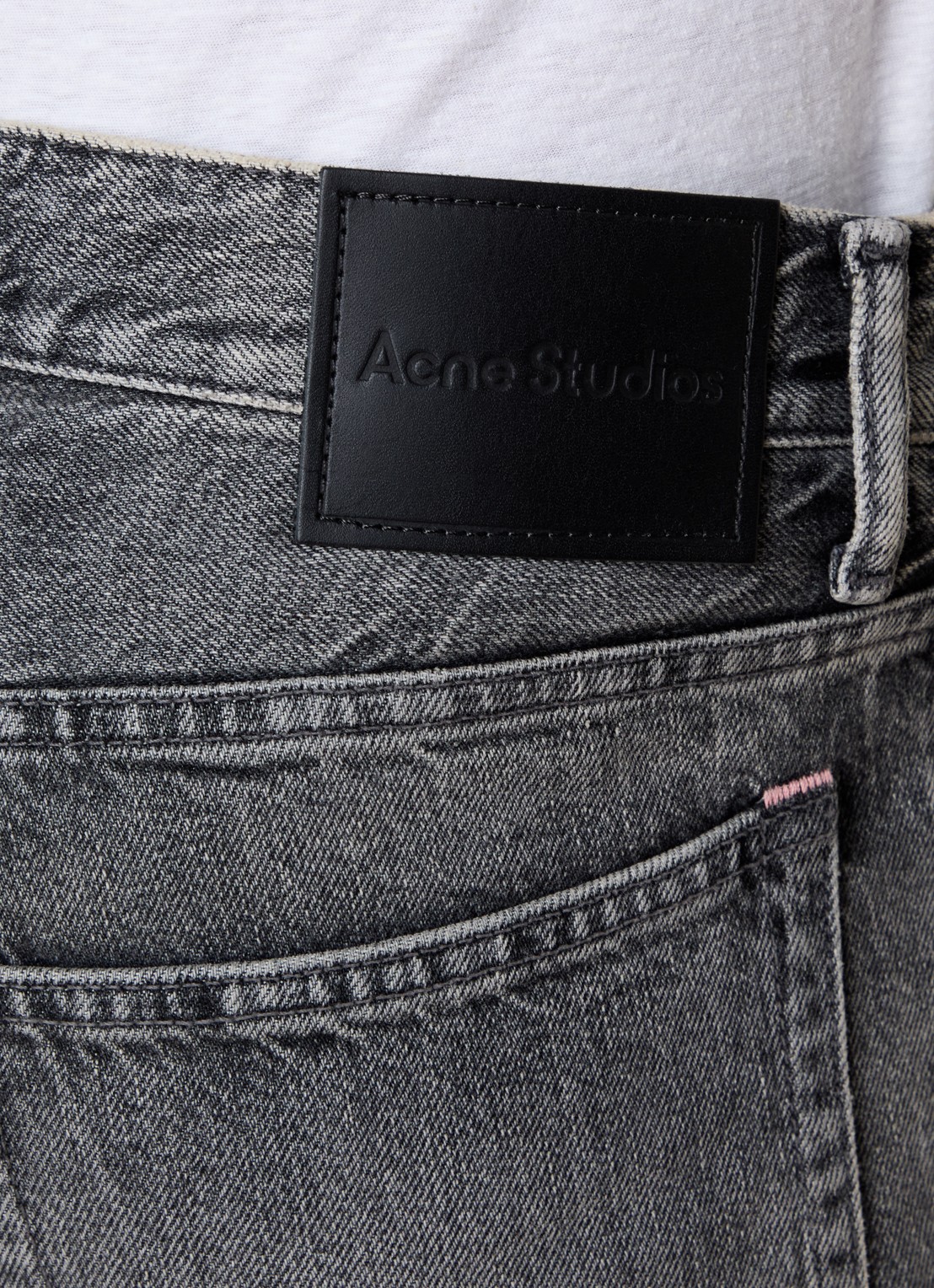 Acne Studios Straight fit jeans met gekleurde wassing - detail 5 grijs