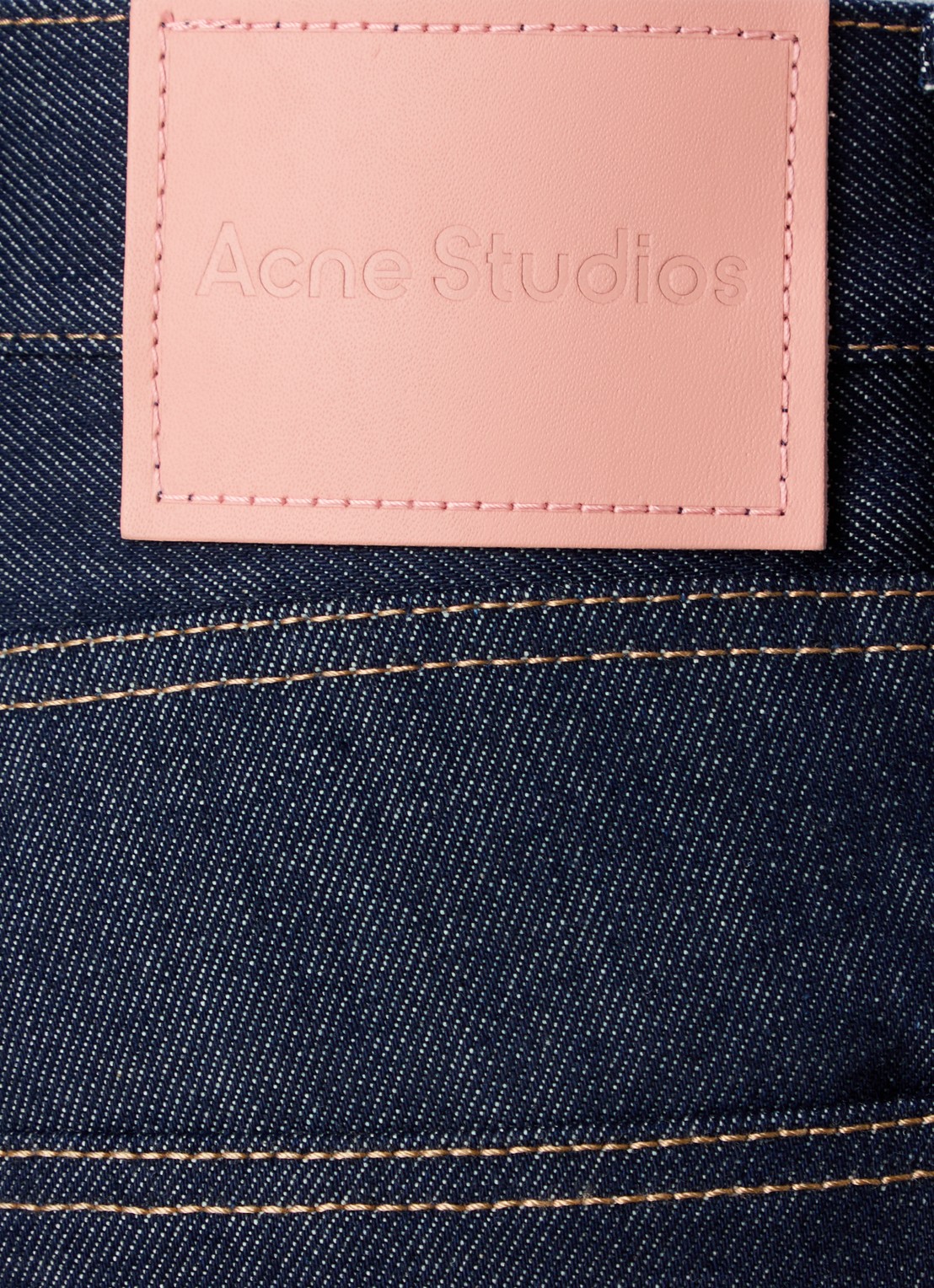 Acne Studios Straight leg jeans met donkere wassing - detail 4 indigo