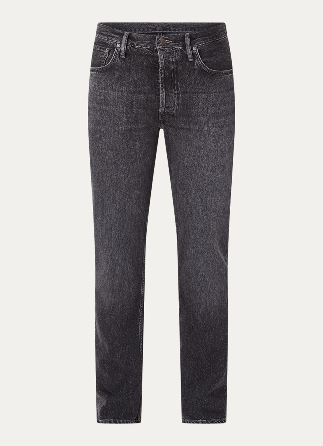Acne Studios Straight leg jeans van  katoen met gekleurde wassing - voorkant 4 zwart