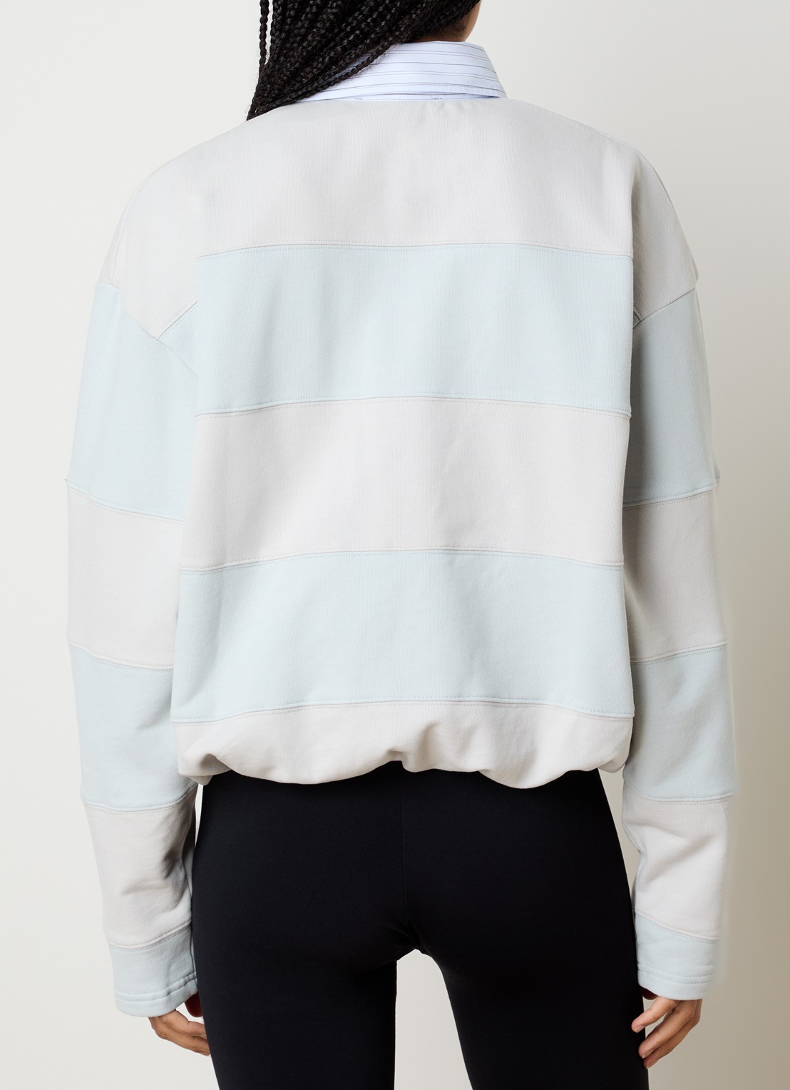 Acne Studios Sweater met logo - achterkant 3 lichtblauw