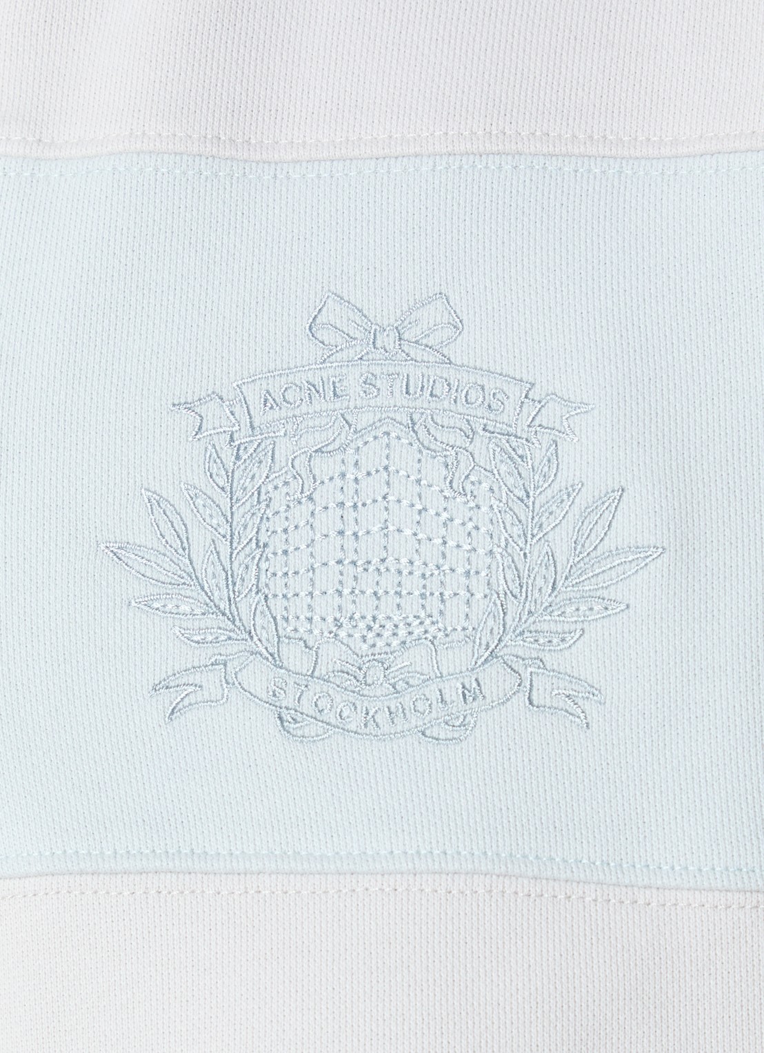 Acne Studios Sweater met logo - detail 5 lichtblauw