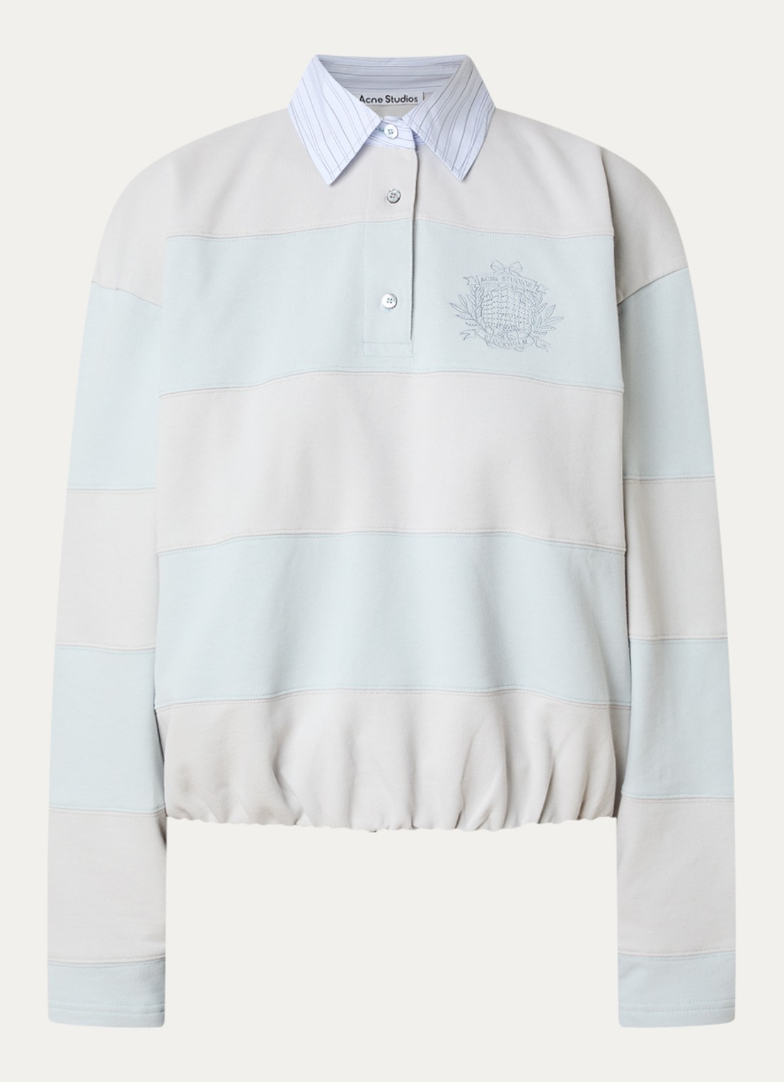 Acne Studios Sweater met logo - voorkant lichtblauw