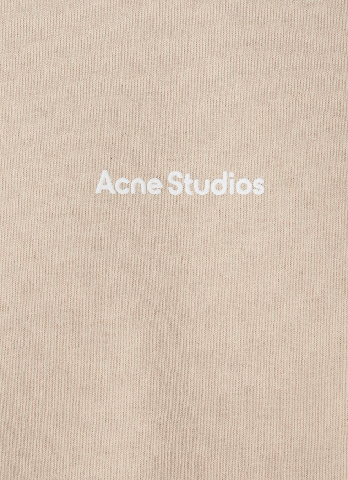 Acne Studios Sweater met logoborduring en trompetmouw - detail 3 donkerbeige
