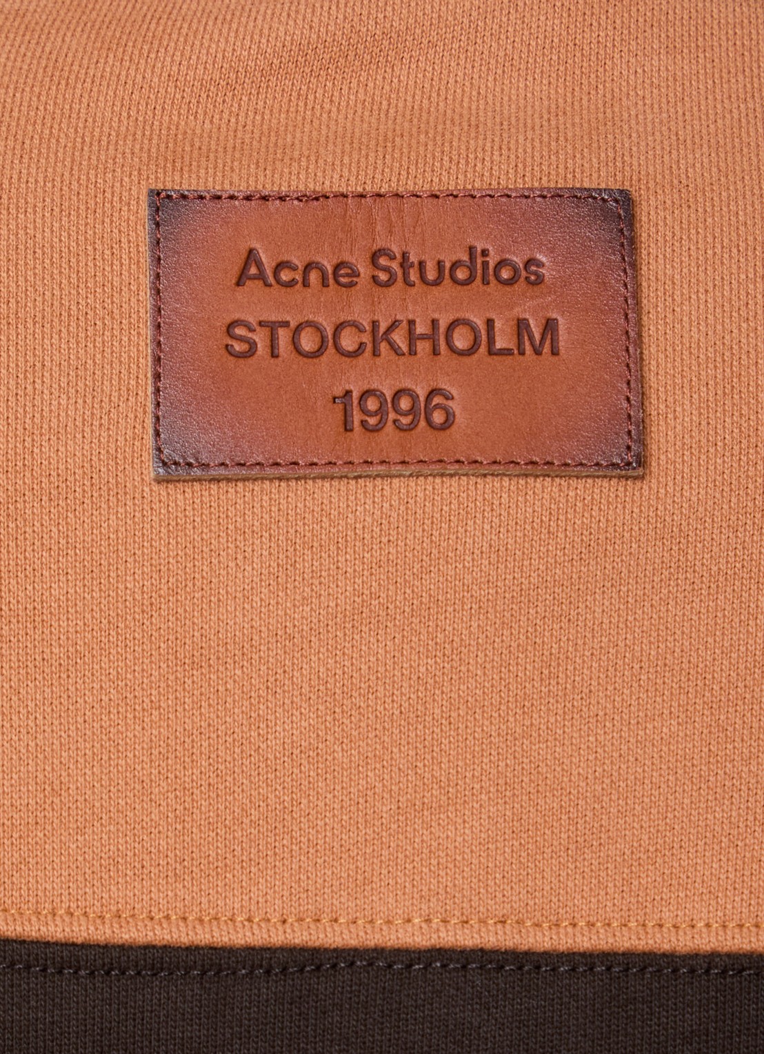 Acne Studios Sweater met streepprint en polokraag - detail 4 donkerbruin