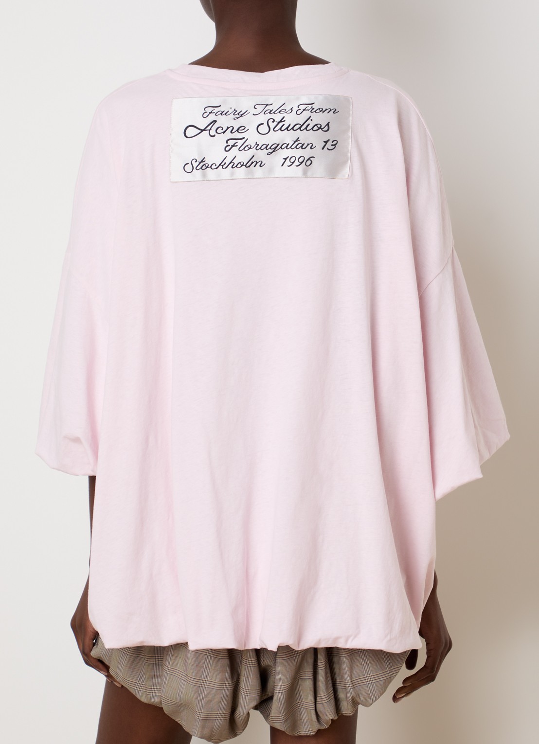 Acne Studios T-shirt met backprint - detail roze