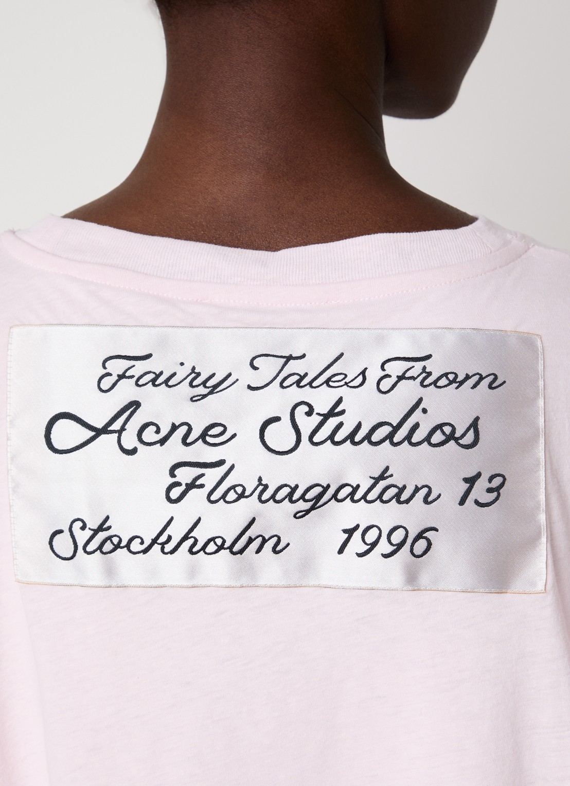 Acne Studios T-shirt met backprint - detail 2 roze