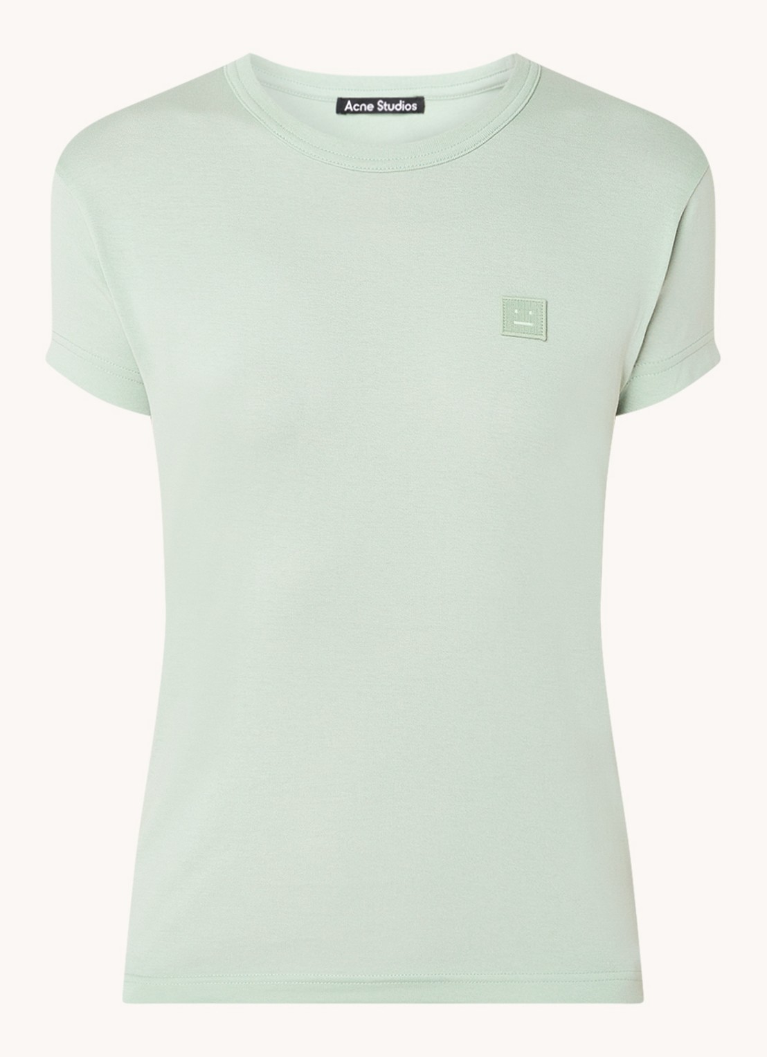 Acne Studios T-shirt met logo - voorkant 4 lichtgroen