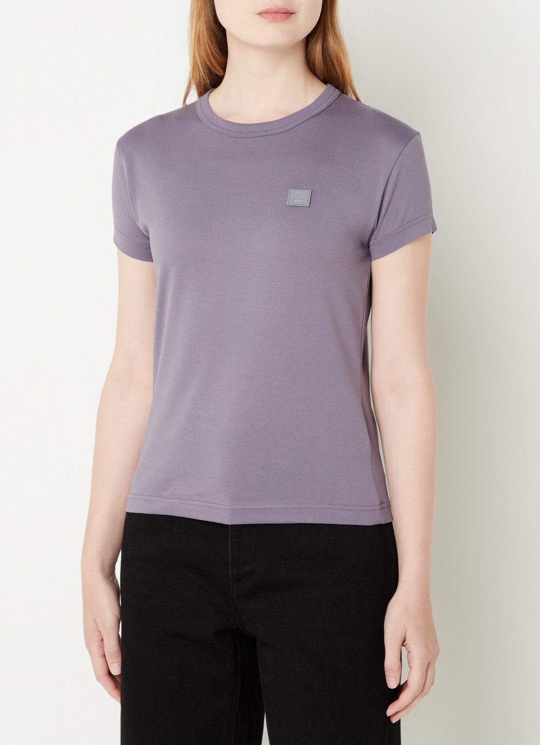 Acne Studios T-shirt met logoborduring - detail 4 paars
