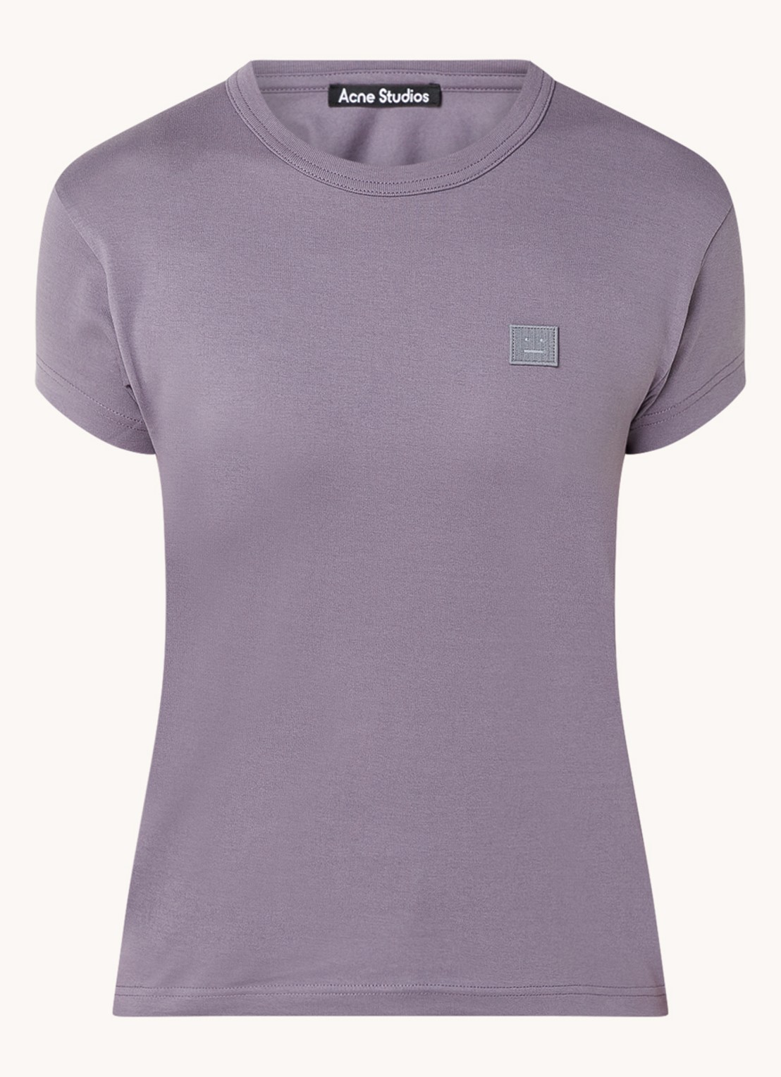 Acne Studios T-shirt met logoborduring - voorkant 2 paars