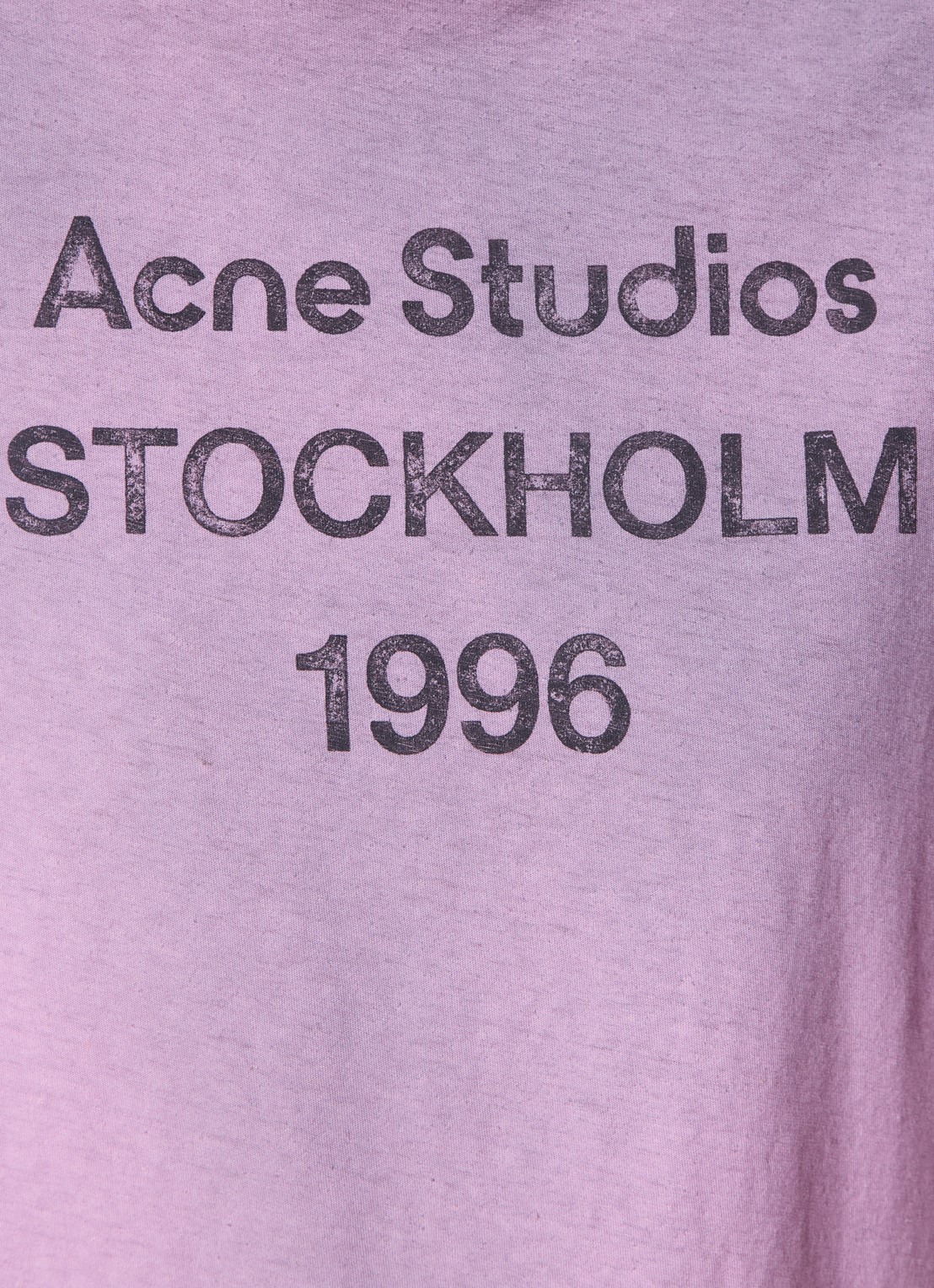 Acne Studios T-shirt met logoprint en verwassen afwerking - detail 5 roze