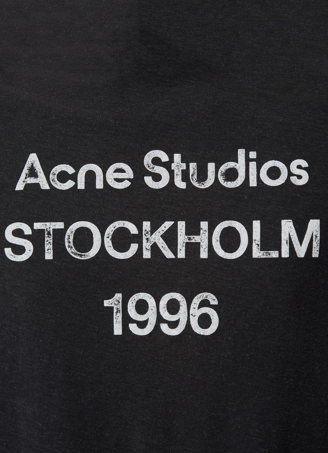 Acne Studios T-shirt met logoprint en verwassen afwerking - detail 5 zwart