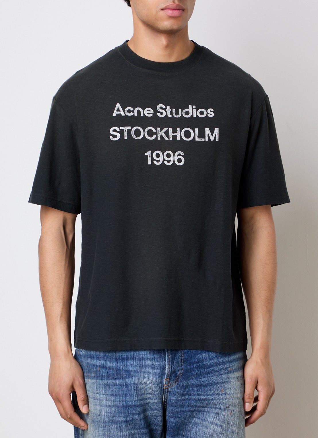Acne Studios T-shirt met logoprint - detail 4 groen