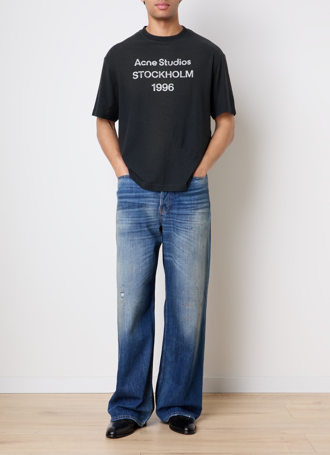 Acne Studios T-shirt met logoprint - voorkant 3 groen
