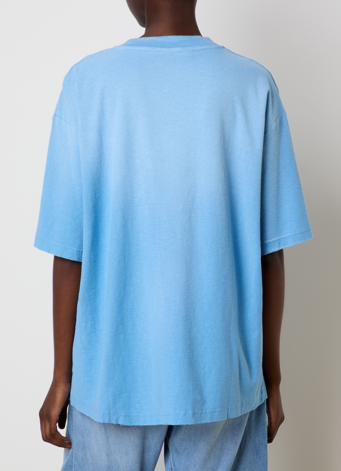 Acne Studios T-shirt met logoprint - achterkant blauw