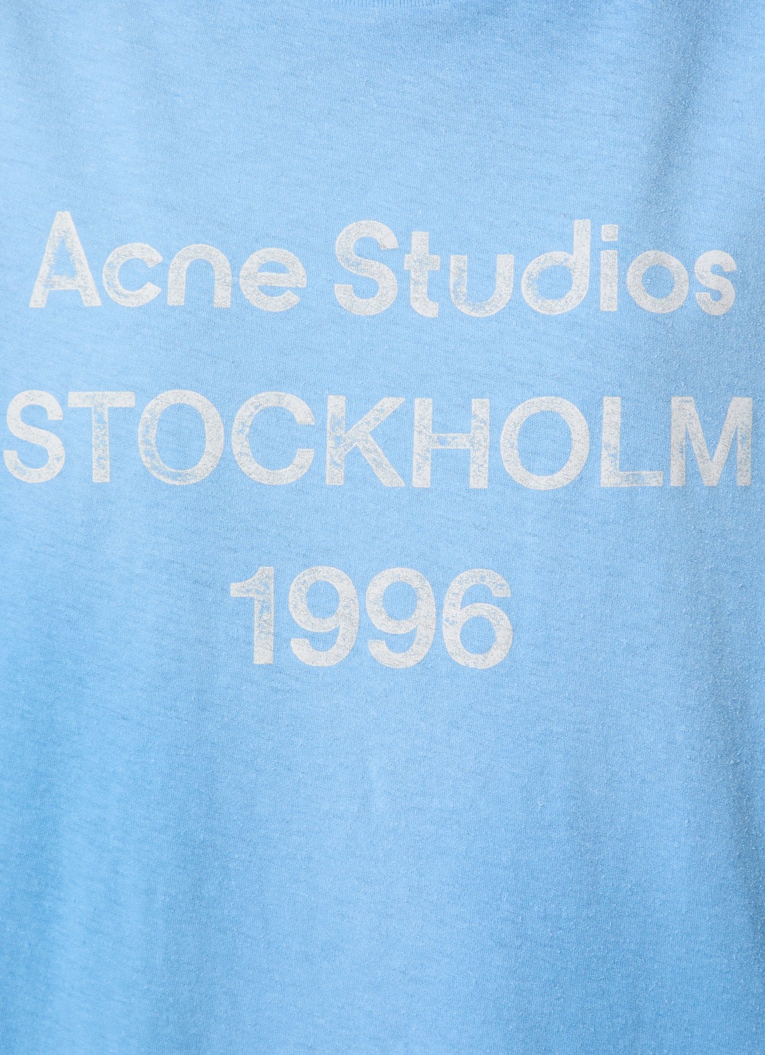 Acne Studios T-shirt met logoprint - detail 5 blauw
