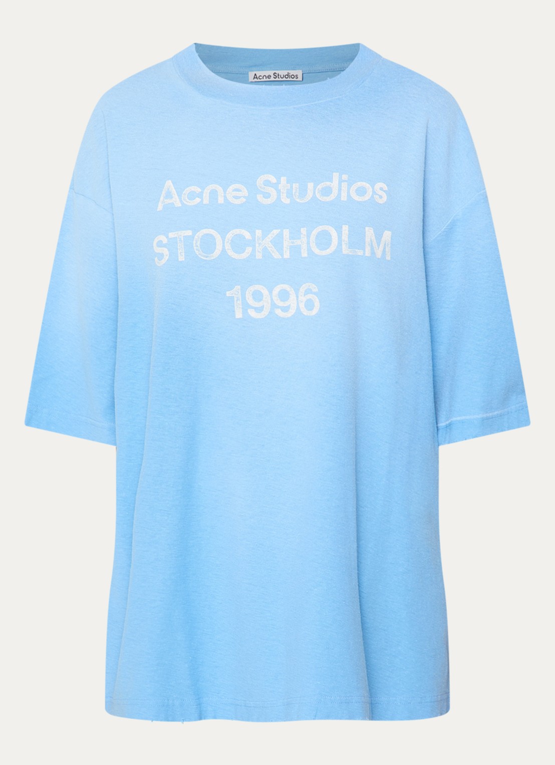 Acne Studios T-shirt met logoprint - voorkant 2 blauw