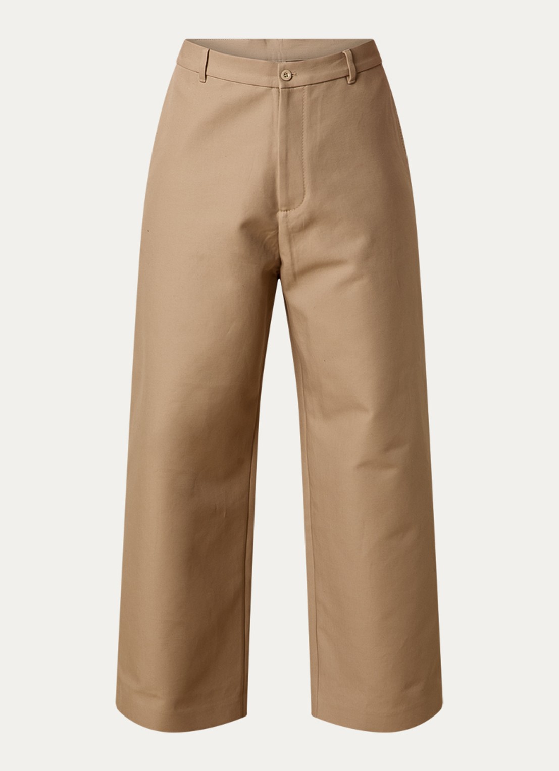 Acne Studios Wide fit chino met steekzakken - voorkant 2 khaki