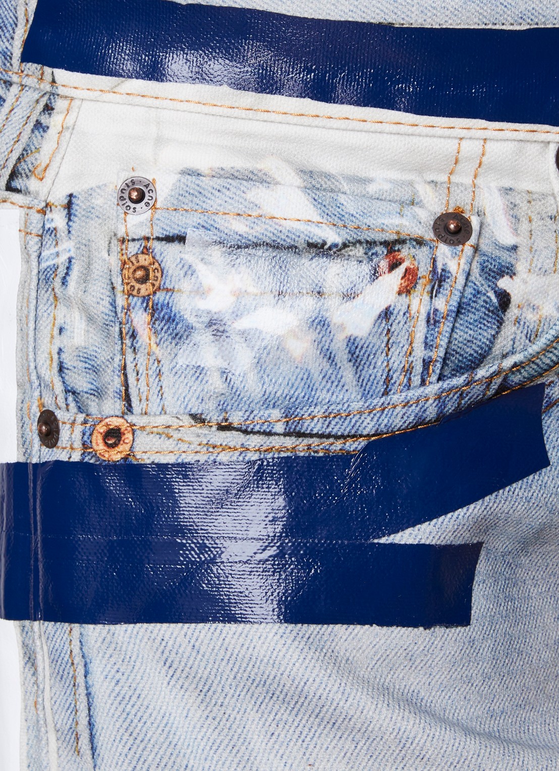 Acne Studios Wide leg jeans met lichte wassing - detail 6 indigo