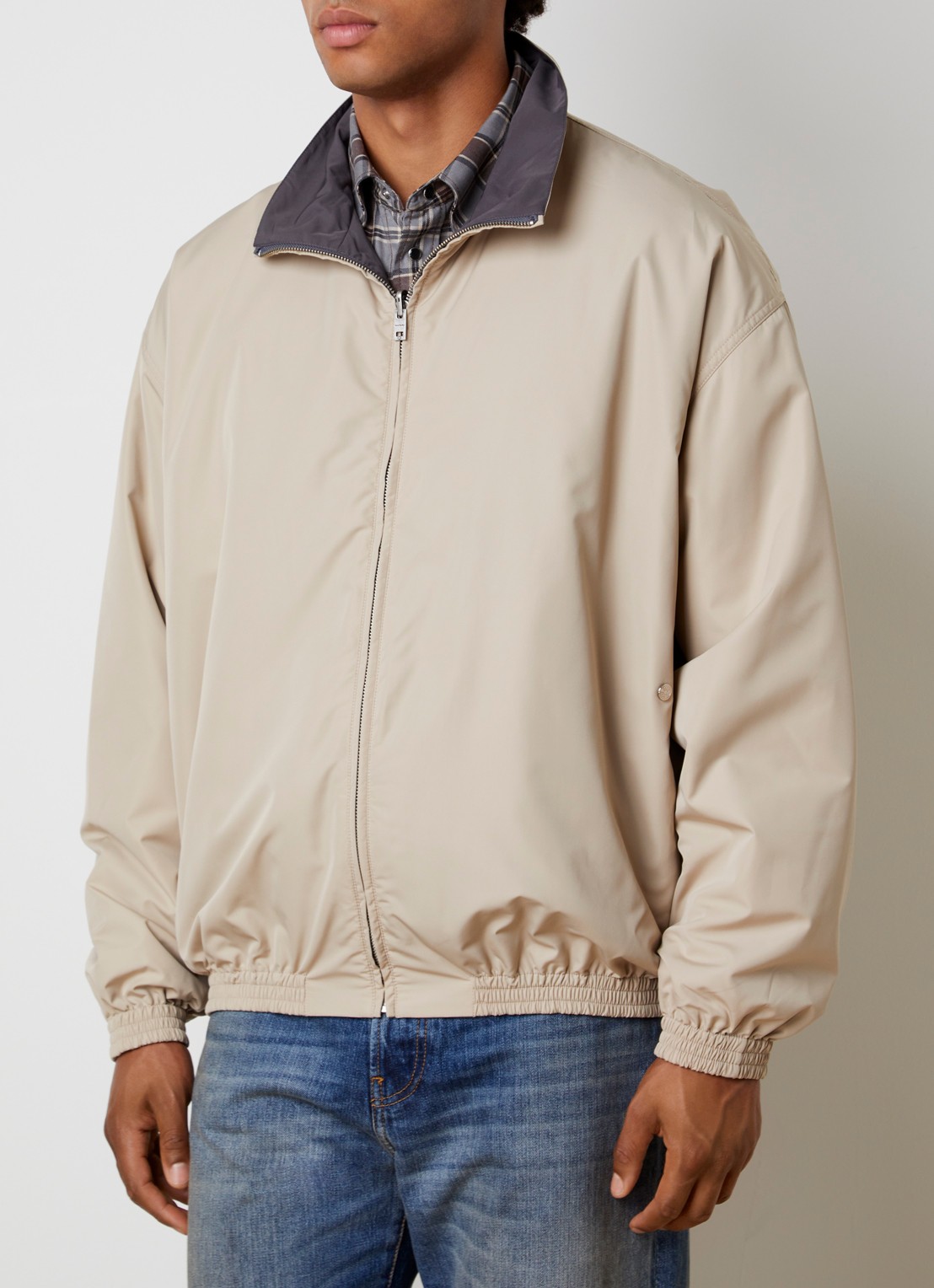 Acne Studios Windjack met steekzakken - detail 5 creme