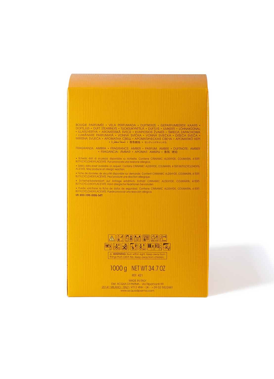 Acqua di Parma Ambra geurkaars 1 kg - detail 4 zwart