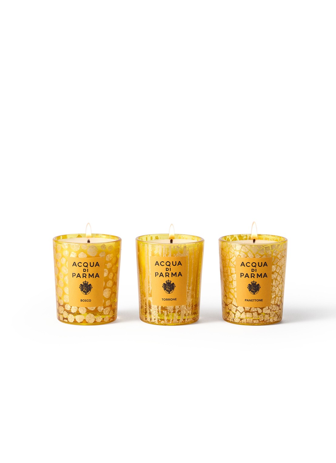 Acqua di Parma Holiday 2025 Candle Set - geurkaarsen set van 3 - voorkant undefined