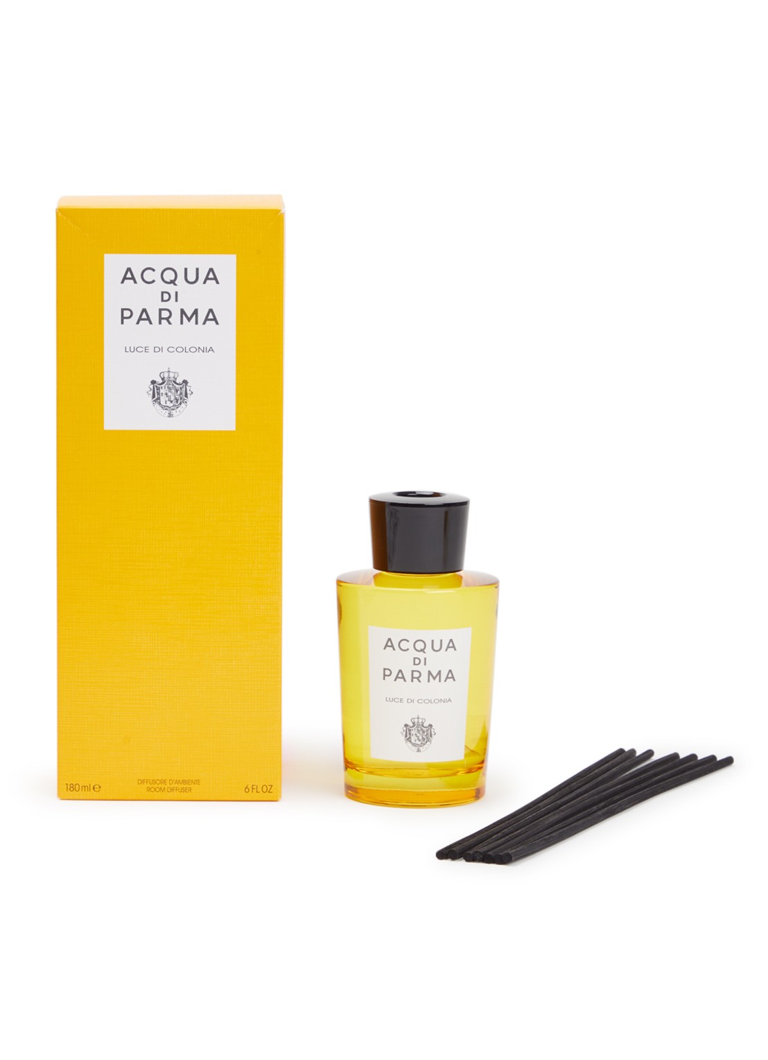 Acqua di Parma Luce Di Colonia geurstokjes 180 ml - voorkant geel