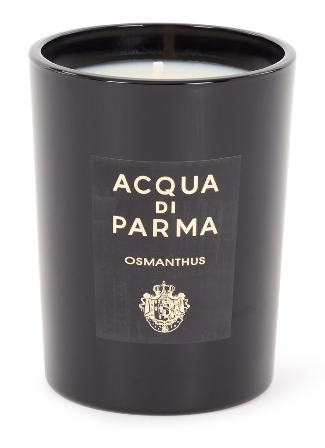 Acqua di Parma Signatures Osmanthus geurkaars 200 gram - voorkant zwart