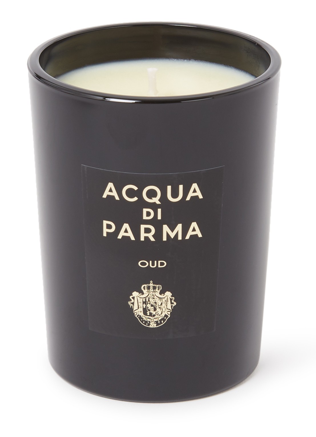Acqua di Parma Signatures Oud geurkaars 200 gram - voorkant zwart