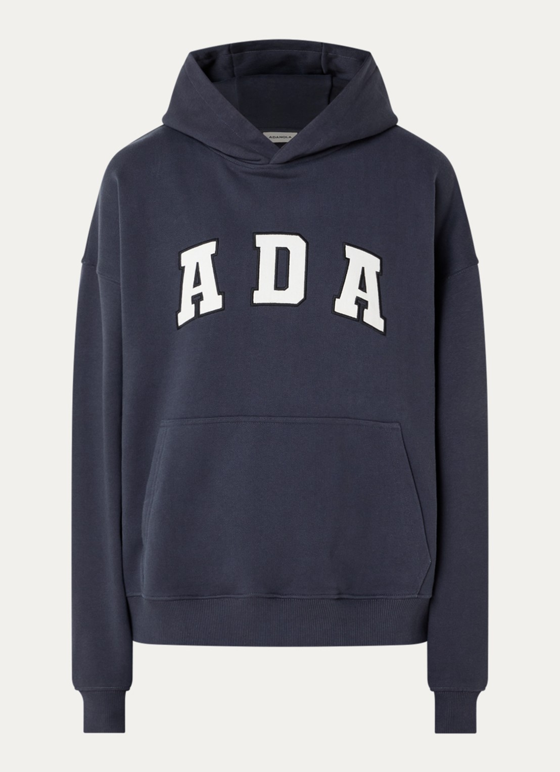 Adanola Ada sweater met logoborduring - voorkant indigo