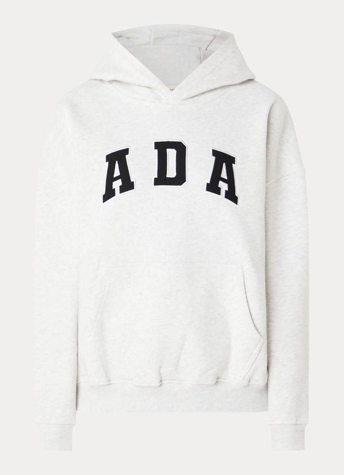 Adanola Ada sweatvest met borduring - voorkant 2 grijsmele