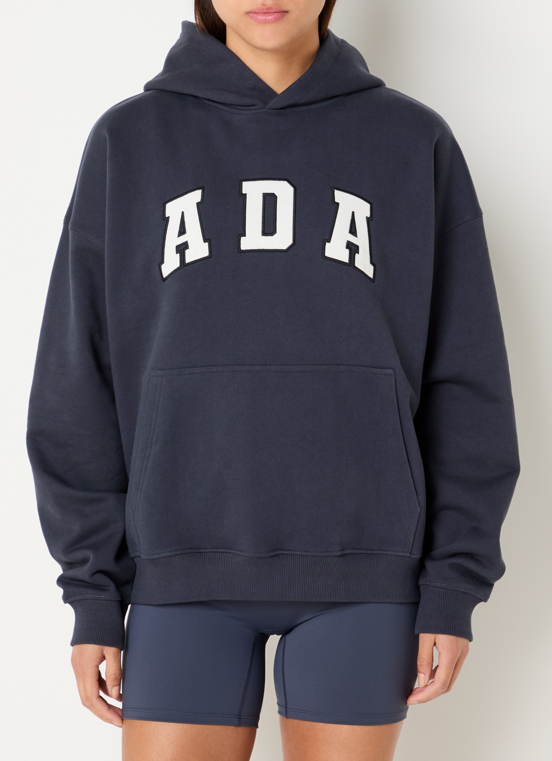 Adanola Ada sweatvest met borduring - detail 3 indigo