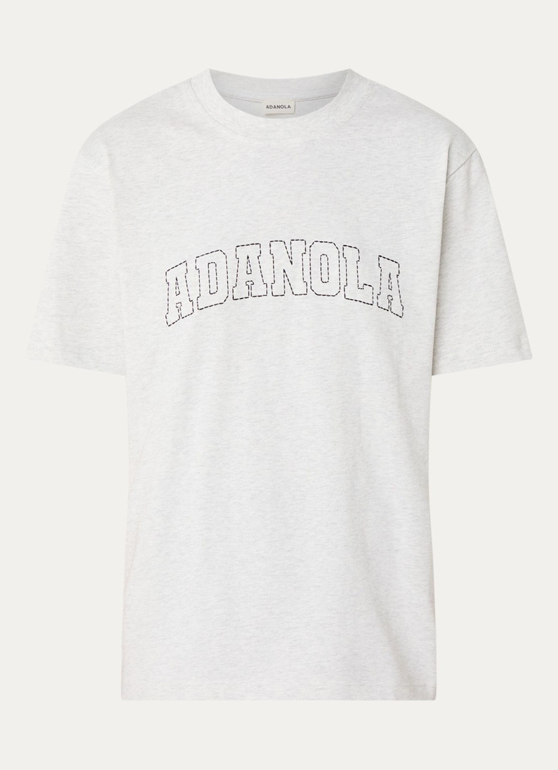 Adanola T-shirt met borduring - voorkant grijsmele